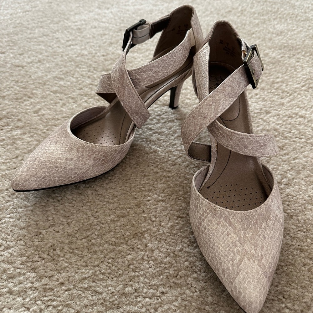 Life Stride Women's Strappy Heels - Taupe